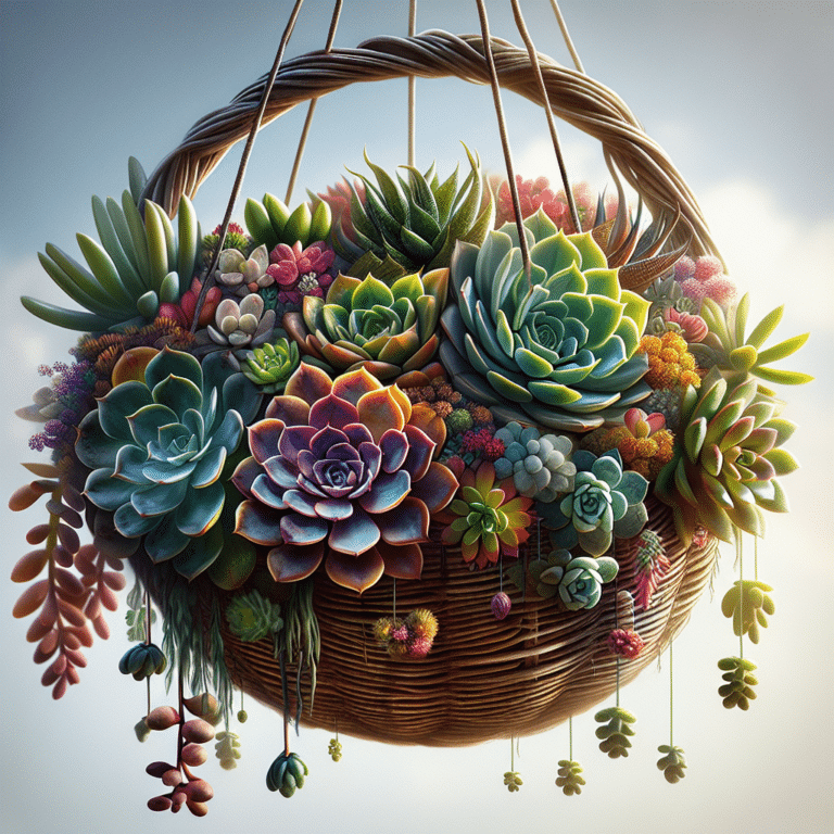 Creating a Stunning Succulent Hanging Basket