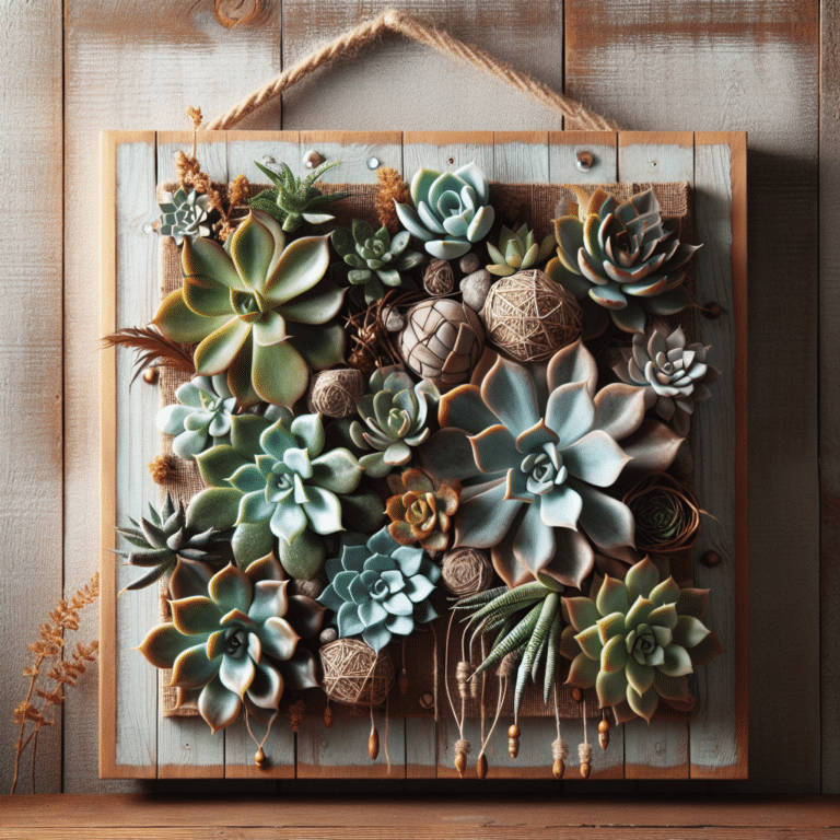 DIY Succulent Wall Art for a Natural Home Vibe