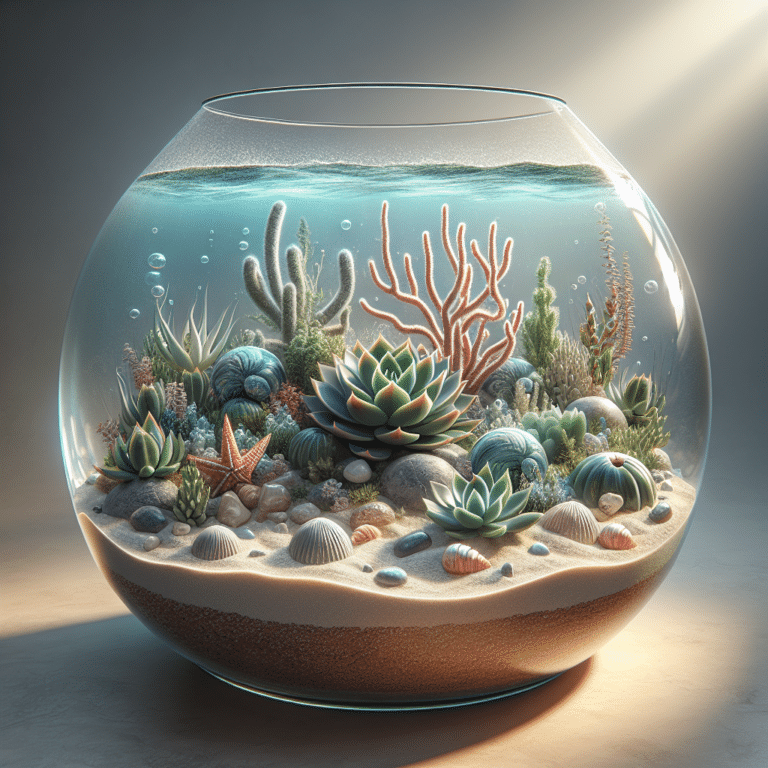 Creating a Beach-Themed Succulent Terrarium