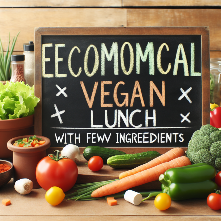 almoço vegano econômico com poucos ingredientes