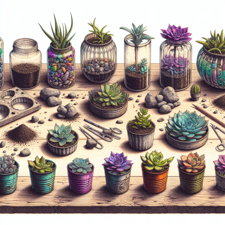 Creating Beautiful Succulent Terrariums with Recycled Containers