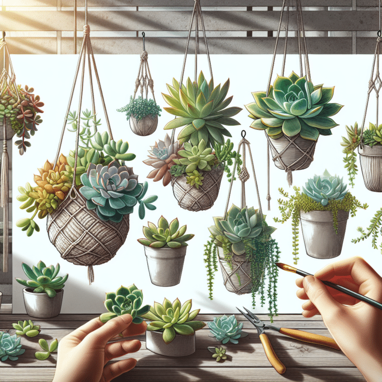 How to Create Unique Hanging Succulent Gardens