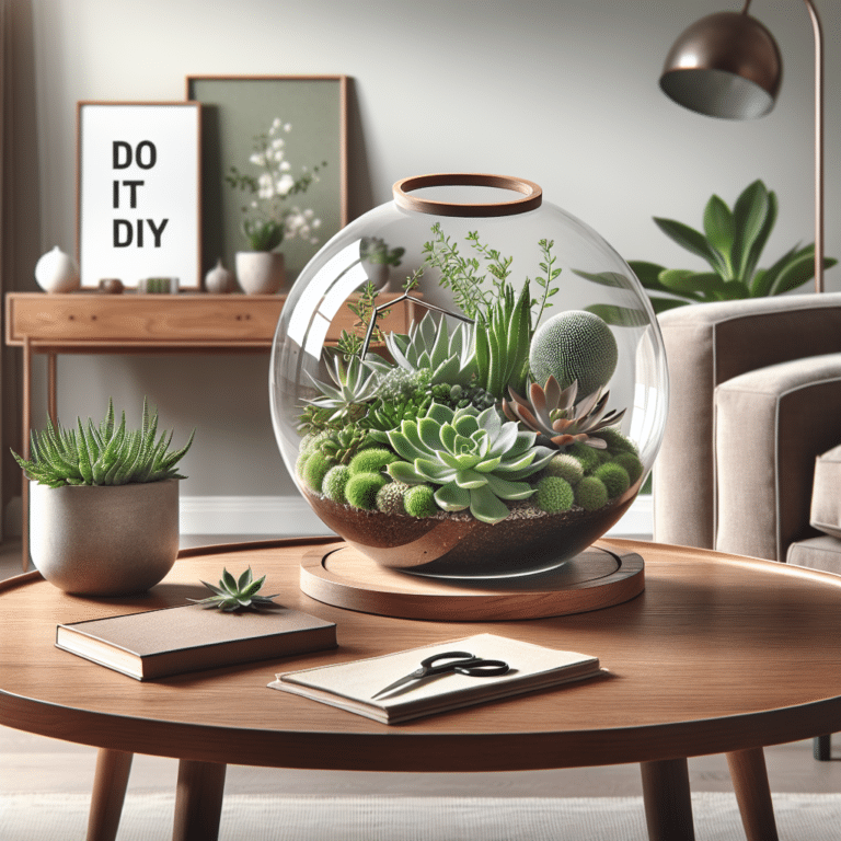 DIY Succulent Terrarium Coffee Table Centerpiece