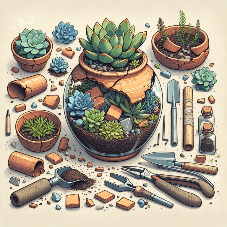 Broken Pottery Turned Succulent Terrarium: A DIY Guide